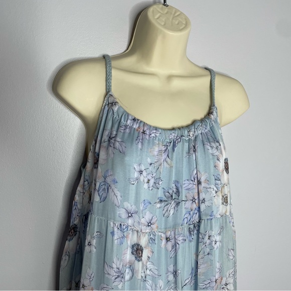 Elena Baldi Silk Blend Tiered Floral Maxi Dress - Picture 9 of 14